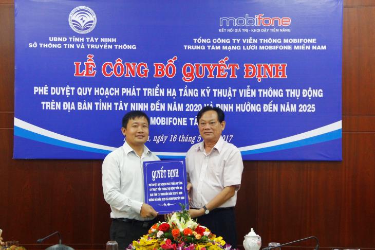 Công bố Quyết định phê duyệt Quy hoạch phát triển hạ tầng kỹ thuật viễn thông thụ động trên địa bàn Tây Ninh đến năm 2020 và định hướng đến năm 2025 của MobiFone Tây Ninh